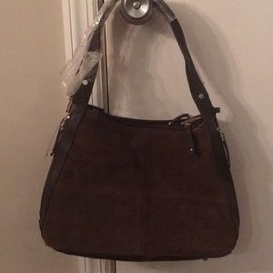 Tignanello brown suede purse